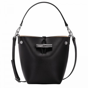 Bolsa Balde Longchamp Le Roseau XS Feminino Pretas Brasil | 10229HCL001