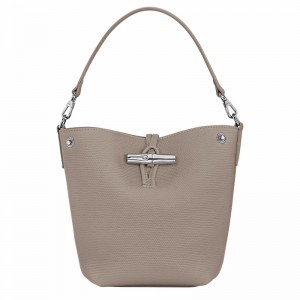 Bolsa Balde Longchamp Le Roseau XS Feminino Cinzentas Brasil | 10279HFP266