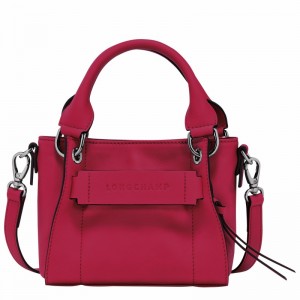 Bolsa de Mão Longchamp 3D XS Feminino Fucsia Brasil | 10254HCVJ13