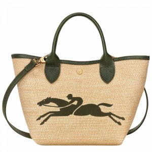 Bolsa de Mão Longchamp Le Panier Pliage S Feminino Caqui Brasil | 10144HZB292