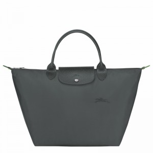 Bolsa de Mão Longchamp Le Pliage Green M Feminino Cinzentas Escuro Brasil | L1623919P66