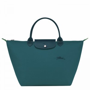 Bolsa de Mão Longchamp Le Pliage Green M Feminino Azul Claro Brasil | L1623919P89