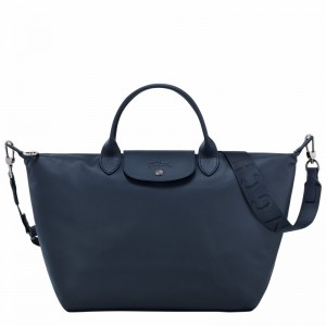 Bolsa de Mão Longchamp Le Pliage Xtra L Feminino Azul Marinho Brasil | 10201987556