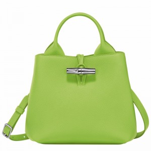 Bolsa de Mão Longchamp Le Roseau S Feminino Verdes Brasil | 10273HFP355