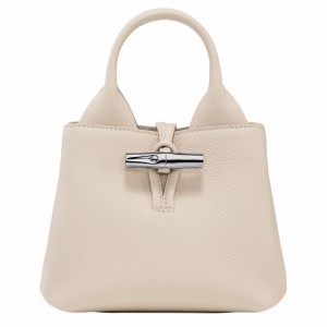 Bolsa de Mão Longchamp Le Roseau XS Feminino Branco Brasil | 10278HFP555