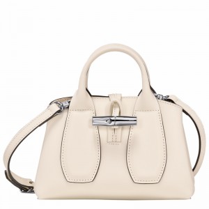 Bolsa de Mão Longchamp Le Roseau XS Feminino Branco Brasil | 10057HCL037