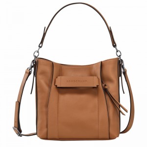 Bolsas Crossbody Longchamp 3D S Feminino Bege Brasil | 10215HCV016