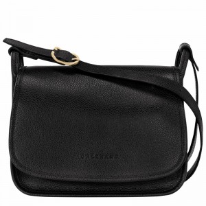 Bolsas Crossbody Longchamp Le FOULONNÉ M Feminino Pretas Brasil | 10135021001