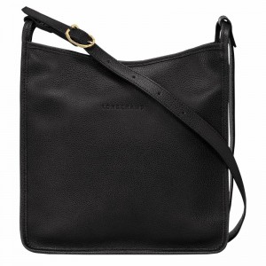 Bolsas Crossbody Longchamp Le FOULONNÉ M Feminino Pretas Brasil | 10140021001