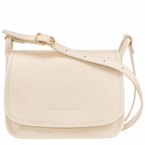 Bolsas Crossbody Longchamp Le FOULONNÉ M Feminino Branco Brasil | 10135021555