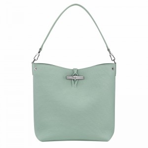 Bolsas De Ombro Longchamp Le Roseau M Feminino Celadon Brasil | 10281HFP282