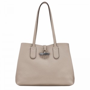 Bolsas Tote Longchamp Le Roseau Essential M Feminino Cinzentas Brasil | 10183968266