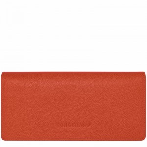 Carteiras Longchamp Le FOULONNÉ Continental Feminino Laranja Brasil | L3044021685