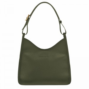 Bolsa Hobo Longchamp Le FOULONNÉ M Feminino Caqui Brasil | 10155021892