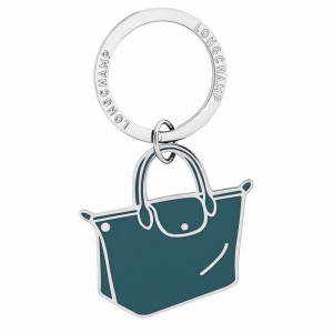 Porta-chaves Longchamp Le Pliage Feminino Azul Claro Brasil | 36070METP89