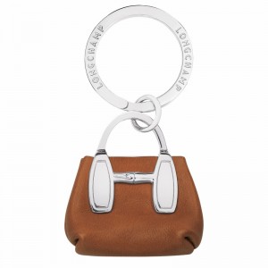 Porta-chaves Longchamp Le Roseau Feminino Marrom Brasil | 36074HQS504