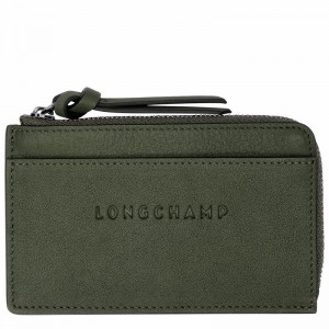 Porta Cartão Longchamp 3D Feminino Caqui Brasil | 30034HCV292