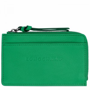 Porta Cartão Longchamp 3D Feminino Verdes Brasil | 30034HCV129