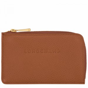 Porta Cartão Longchamp Le FOULONNÉ Masculino Caramel Brasil | 30036021121-