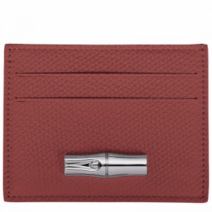 Porta Cartão Longchamp Le Roseau Feminino Marrom Brasil | L3218HFP404