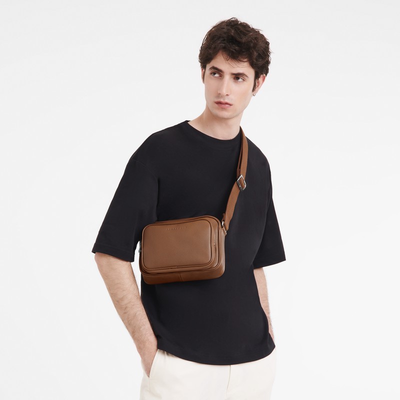 Bolsa Balde Longchamp Le FOULONNÉ S Masculino Caramel Brasil | 20043021F72