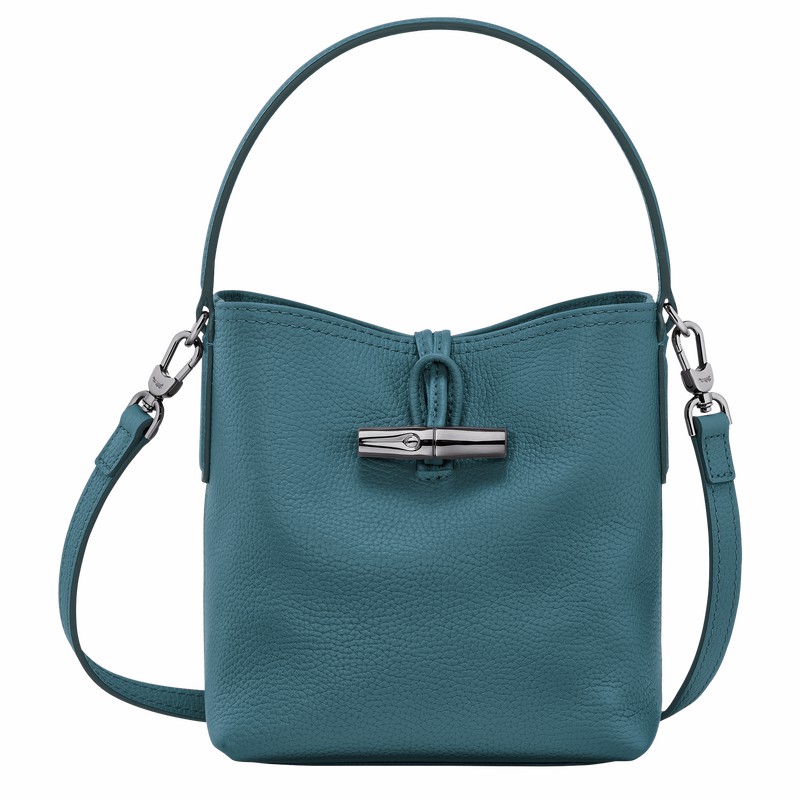 Bolsa Balde Longchamp Le Roseau Essential XS Feminino Azul Claro Brasil | 10159968P89