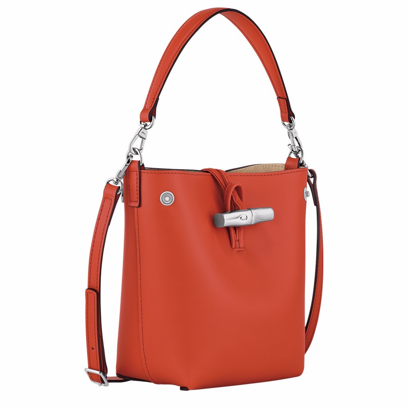 Bolsa Balde Longchamp Le Roseau XS Feminino Laranja Brasil | 10229HCL685