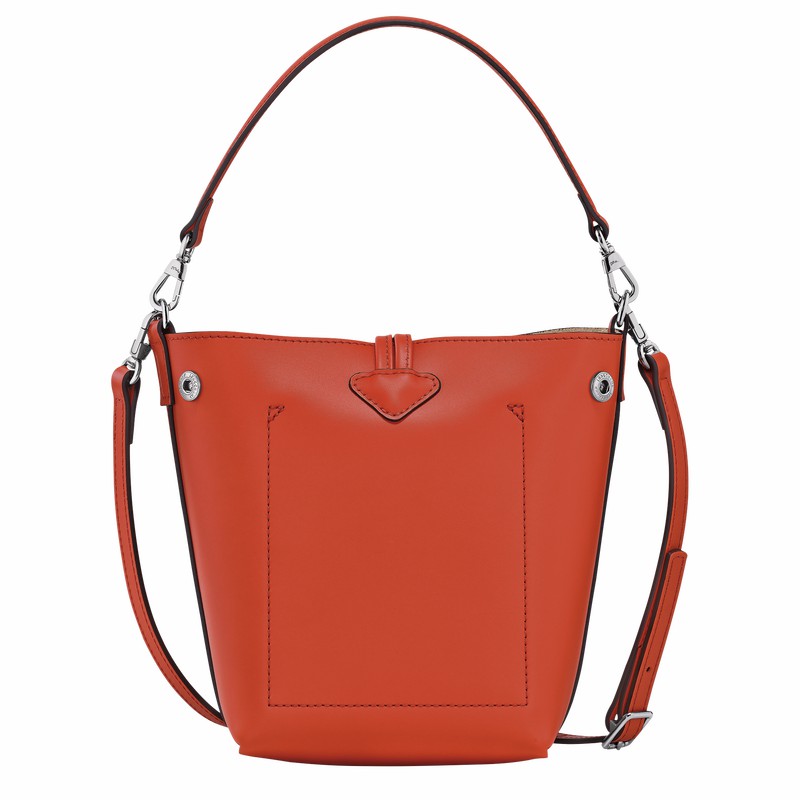 Bolsa Balde Longchamp Le Roseau XS Feminino Laranja Brasil | 10229HCL685