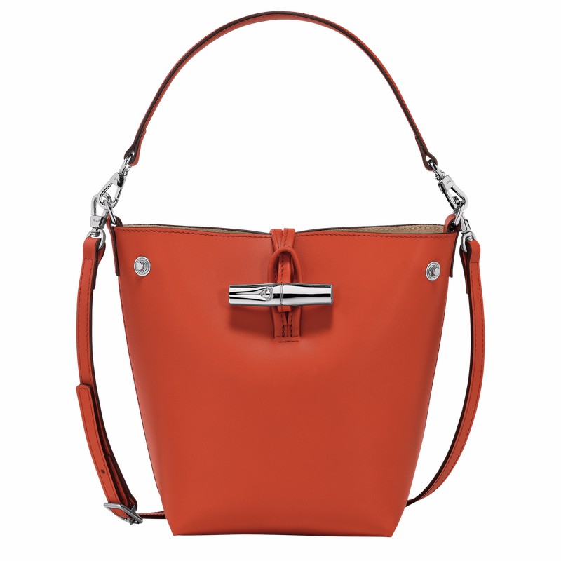 Bolsa Balde Longchamp Le Roseau XS Feminino Laranja Brasil | 10229HCL685