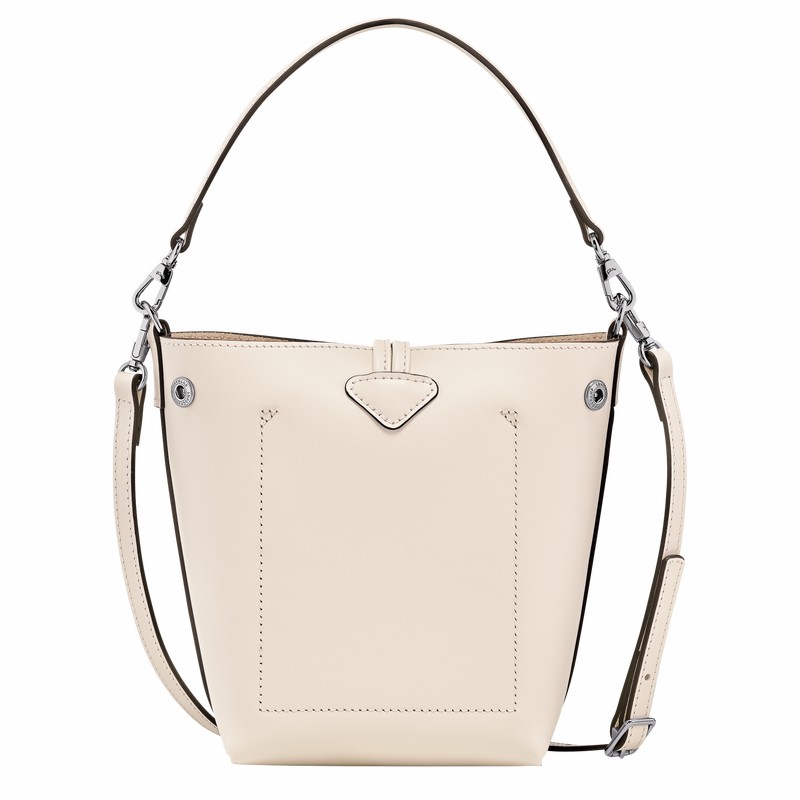 Bolsa Balde Longchamp Le Roseau XS Feminino Branco Brasil | 10229HCL037