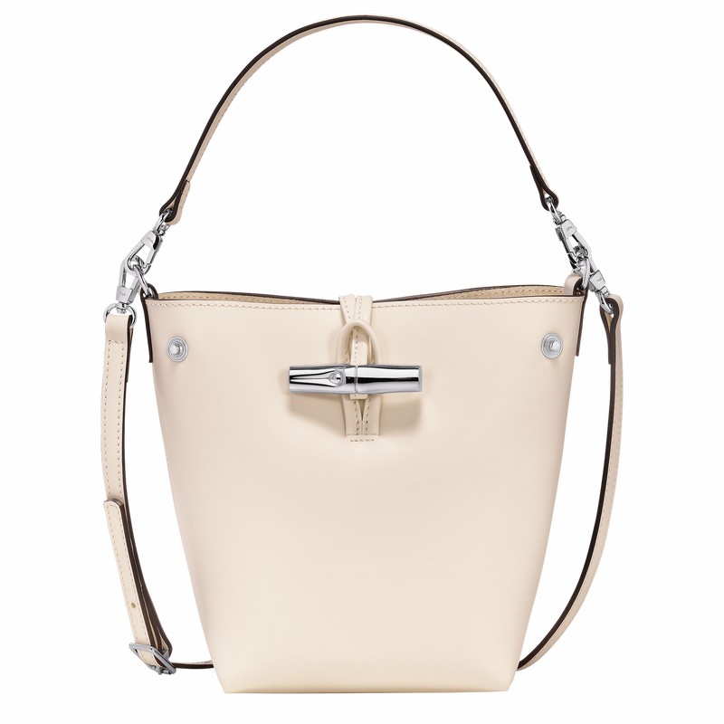 Bolsa Balde Longchamp Le Roseau XS Feminino Branco Brasil | 10229HCL037