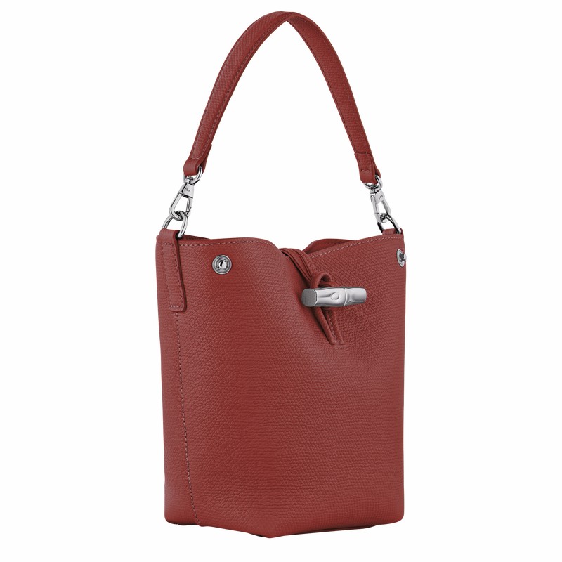 Bolsa Balde Longchamp Le Roseau XS Feminino Marrom Brasil | 10279HFP404