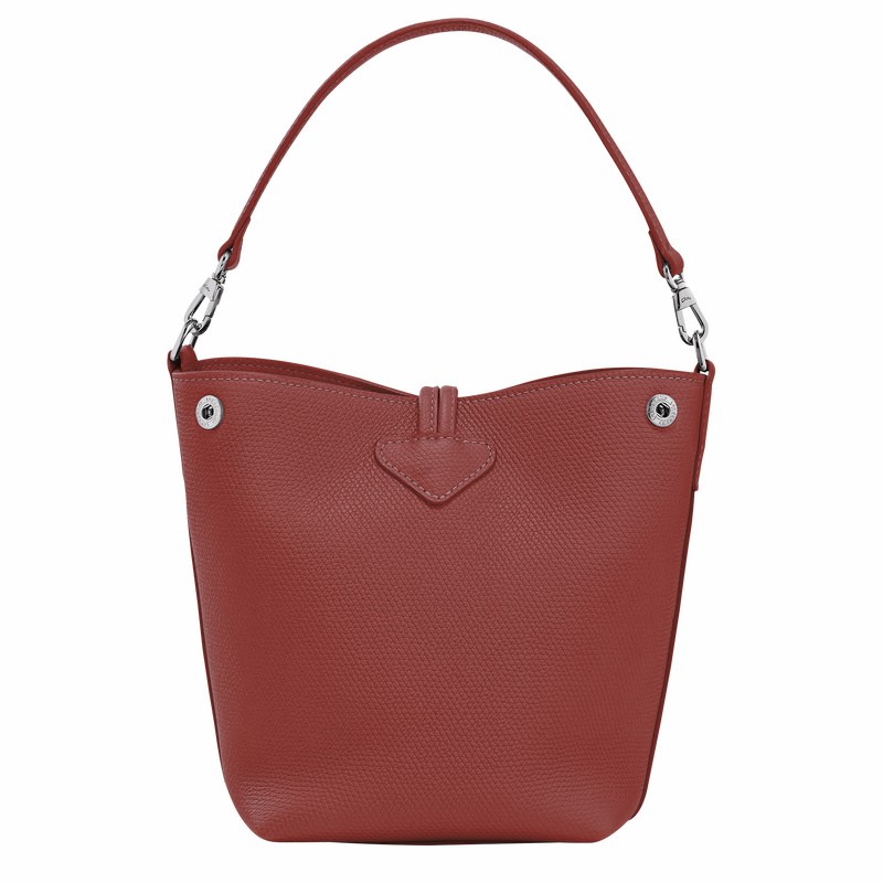 Bolsa Balde Longchamp Le Roseau XS Feminino Marrom Brasil | 10279HFP404