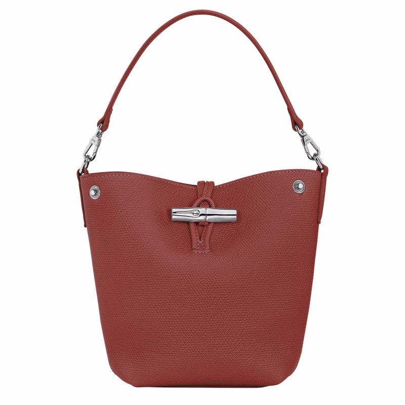 Bolsa Balde Longchamp Le Roseau XS Feminino Marrom Brasil | 10279HFP404