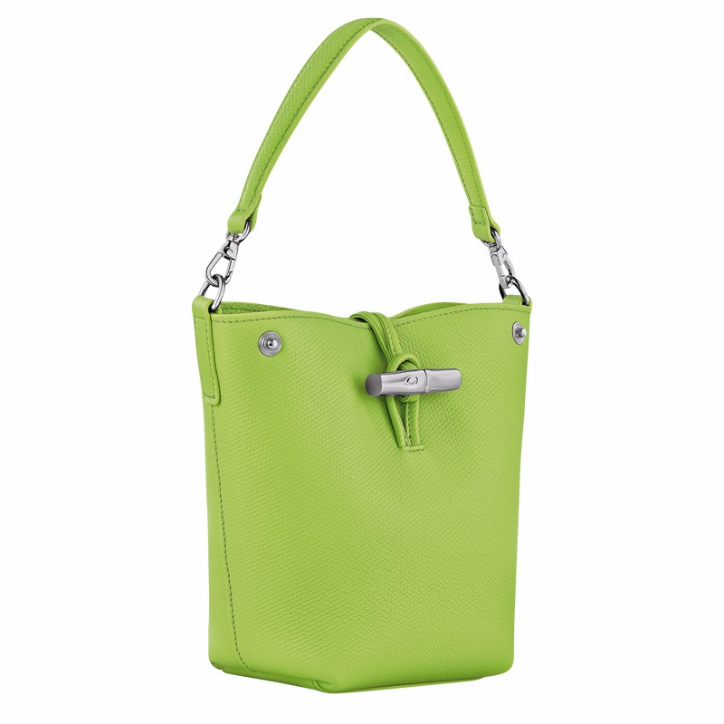 Bolsa Balde Longchamp Le Roseau XS Feminino Verdes Brasil | 10279HFP355