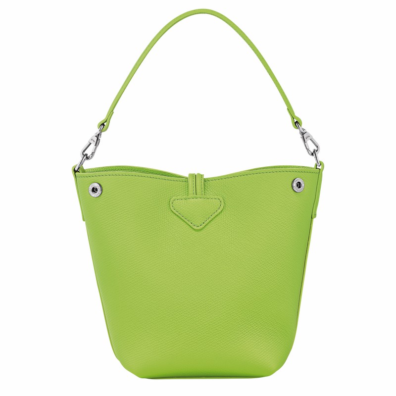 Bolsa Balde Longchamp Le Roseau XS Feminino Verdes Brasil | 10279HFP355