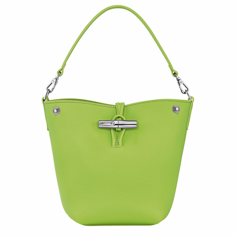 Bolsa Balde Longchamp Le Roseau XS Feminino Verdes Brasil | 10279HFP355