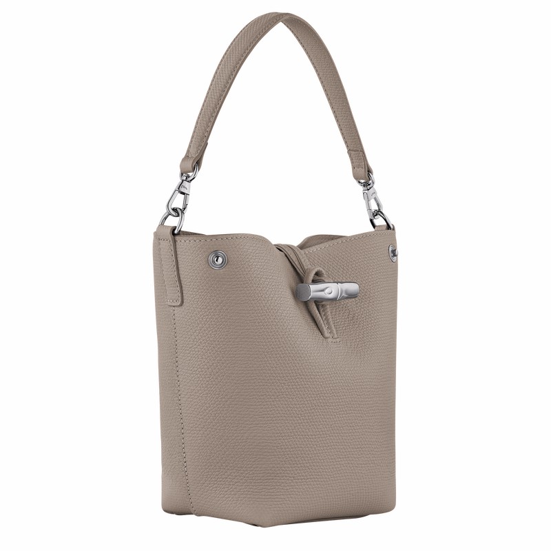 Bolsa Balde Longchamp Le Roseau XS Feminino Cinzentas Brasil | 10279HFP266