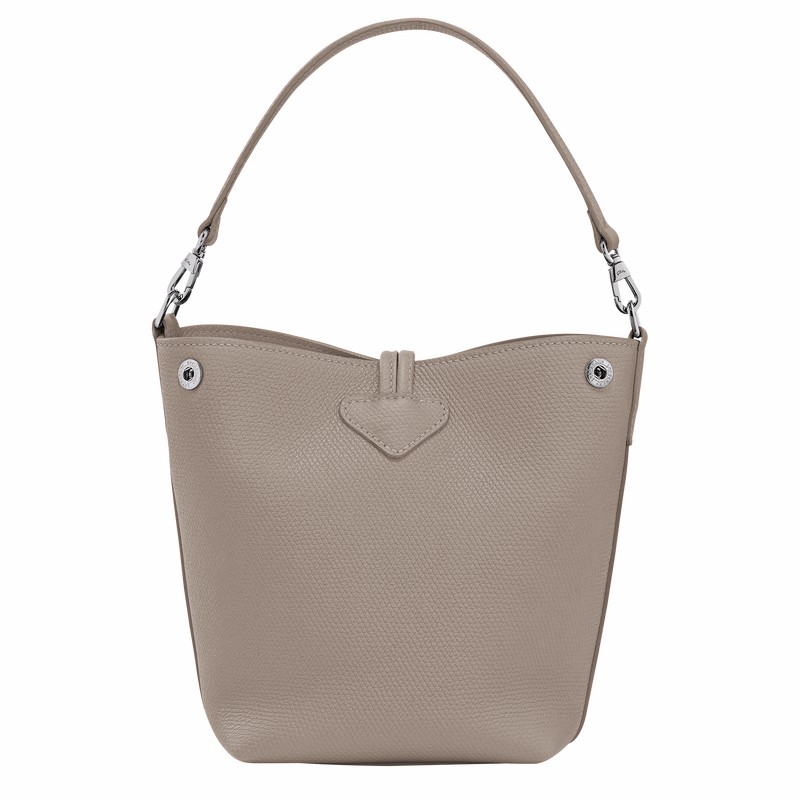 Bolsa Balde Longchamp Le Roseau XS Feminino Cinzentas Brasil | 10279HFP266