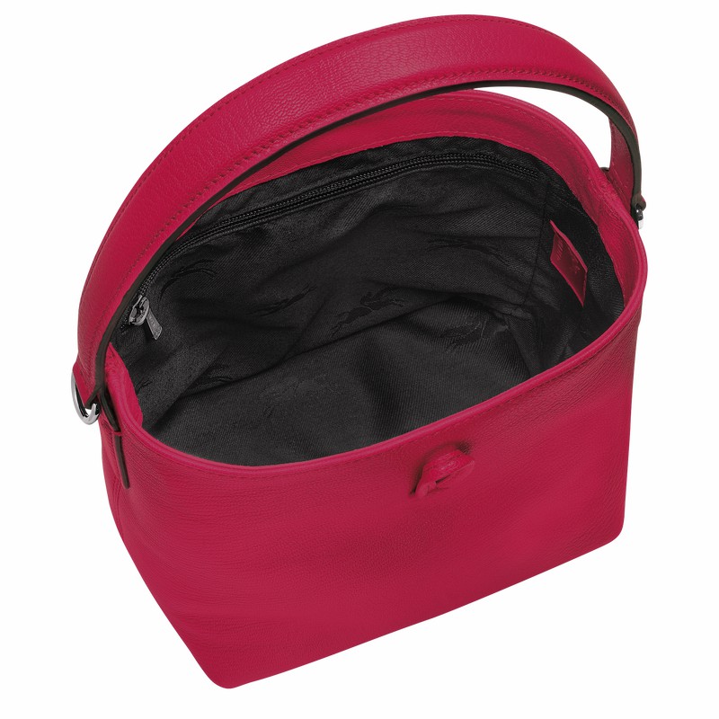 Bolsa Balde Longchamp Le Roseau XS Feminino Fucsia Brasil | 10159HECJ13