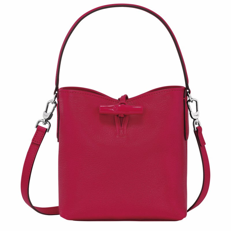 Bolsa Balde Longchamp Le Roseau XS Feminino Fucsia Brasil | 10159HECJ13