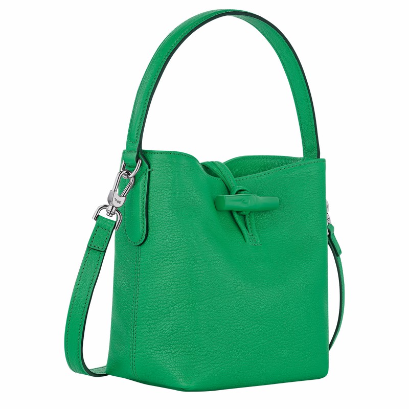 Bolsa Balde Longchamp Le Roseau XS Feminino Verdes Brasil | 10159HEC129