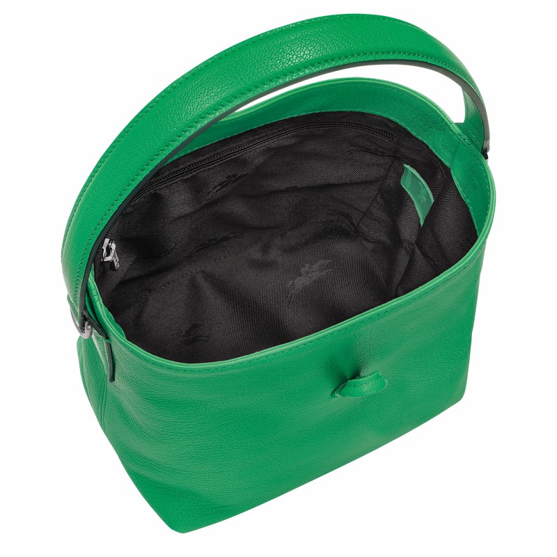 Bolsa Balde Longchamp Le Roseau XS Feminino Verdes Brasil | 10159HEC129