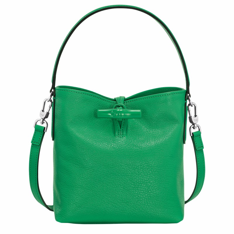 Bolsa Balde Longchamp Le Roseau XS Feminino Verdes Brasil | 10159HEC129