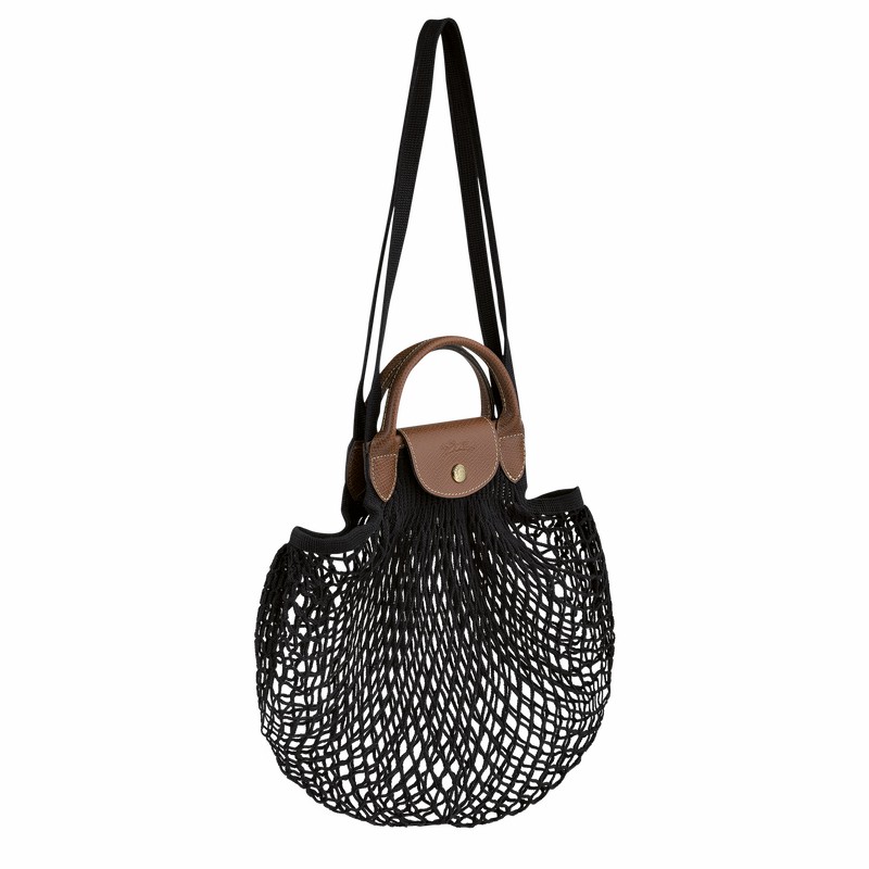 Bolsa De Malha Longchamp Le Pliage Filet L Feminino Pretas Brasil | 10121HVH001