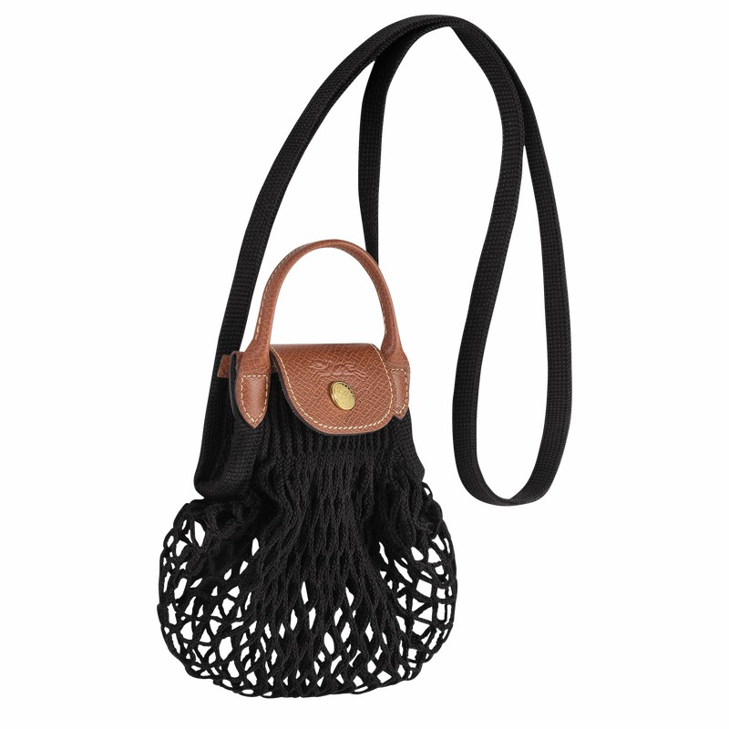 Bolsa De Malha Longchamp Le Pliage Filet XS Feminino Pretas Brasil | 10139HVH001