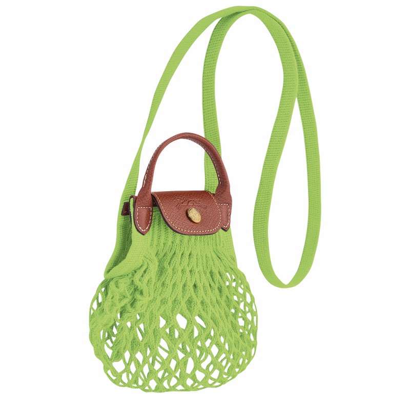 Bolsa De Malha Longchamp Le Pliage Filet XS Feminino Verdes Brasil | 10139HVH355