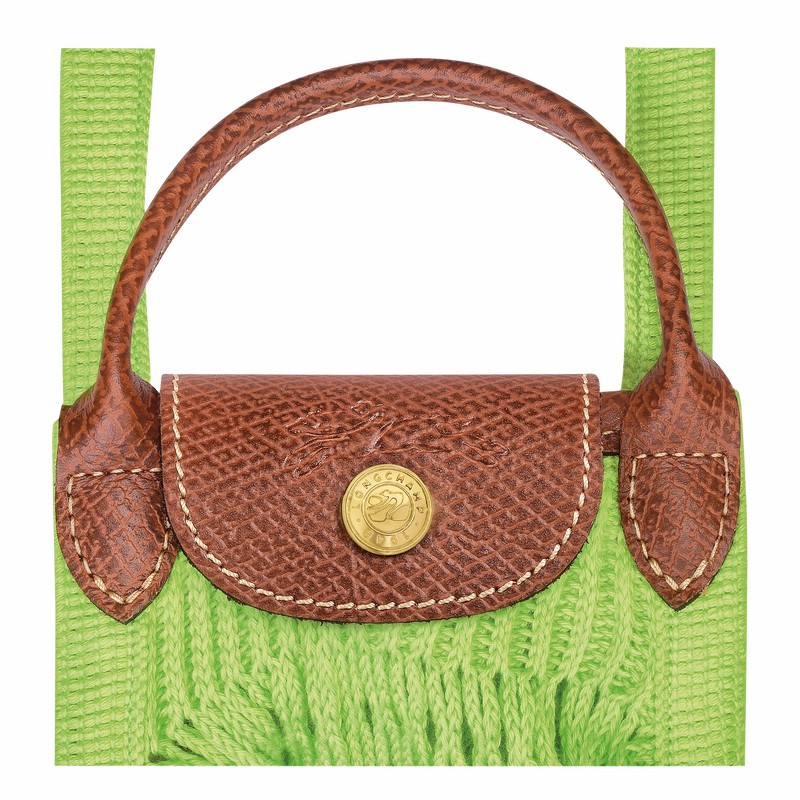 Bolsa De Malha Longchamp Le Pliage Filet XS Feminino Verdes Brasil | 10139HVH355