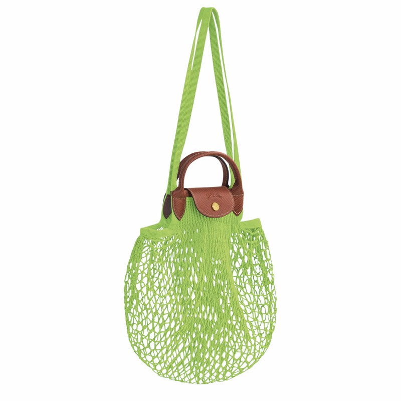 Bolsa De Malha Longchamp Le Pliage Filet L Feminino Verdes Brasil | 10121HVH355