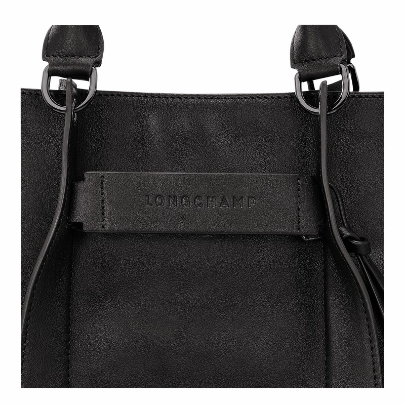 Bolsa de Mão Longchamp 3D L Feminino Pretas Brasil | 10198HCV001